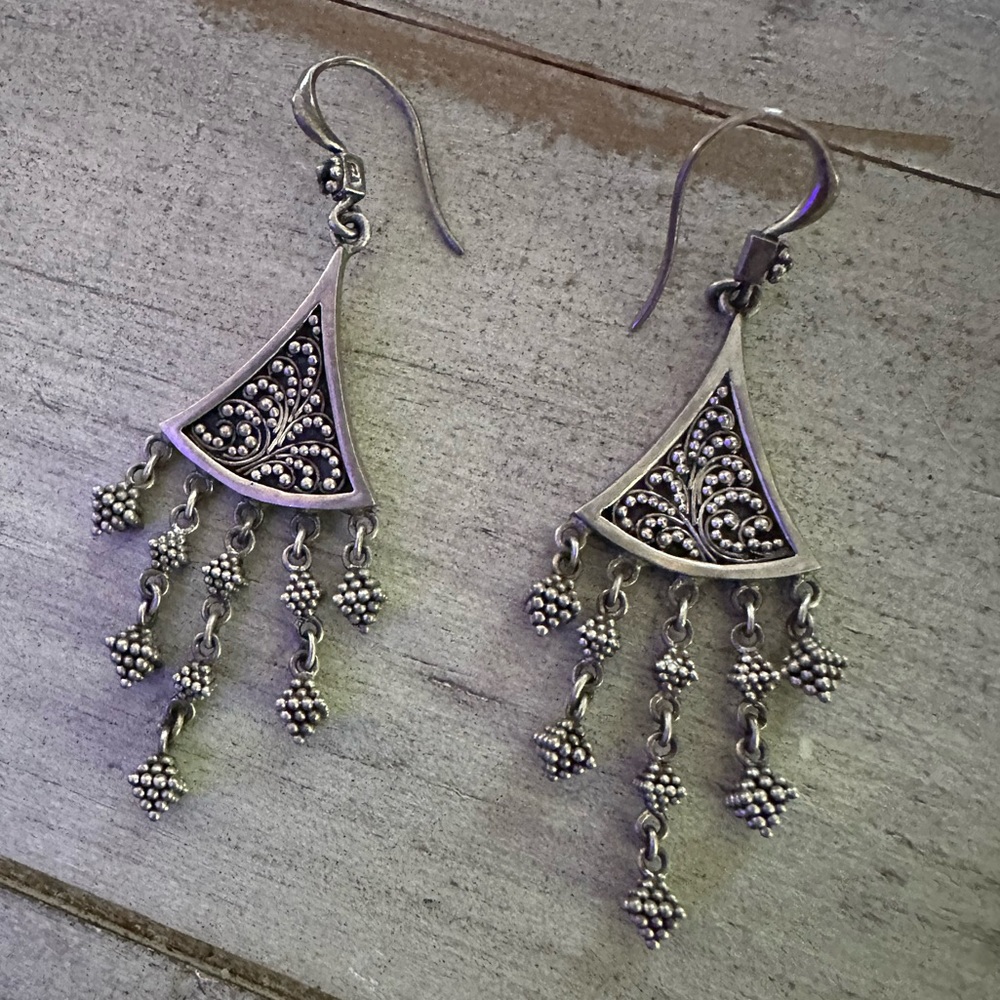 Lois Hill Sterling Silver Chandelier Earrings